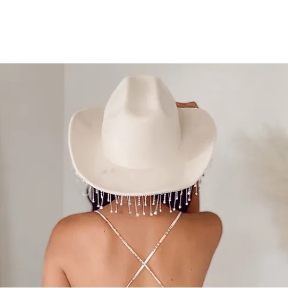 Rhinestone fringe cowgirl hat - Picture 2 of 8